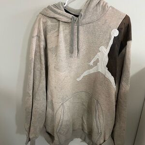 Men's Beige Hoodie with Iconic Logo